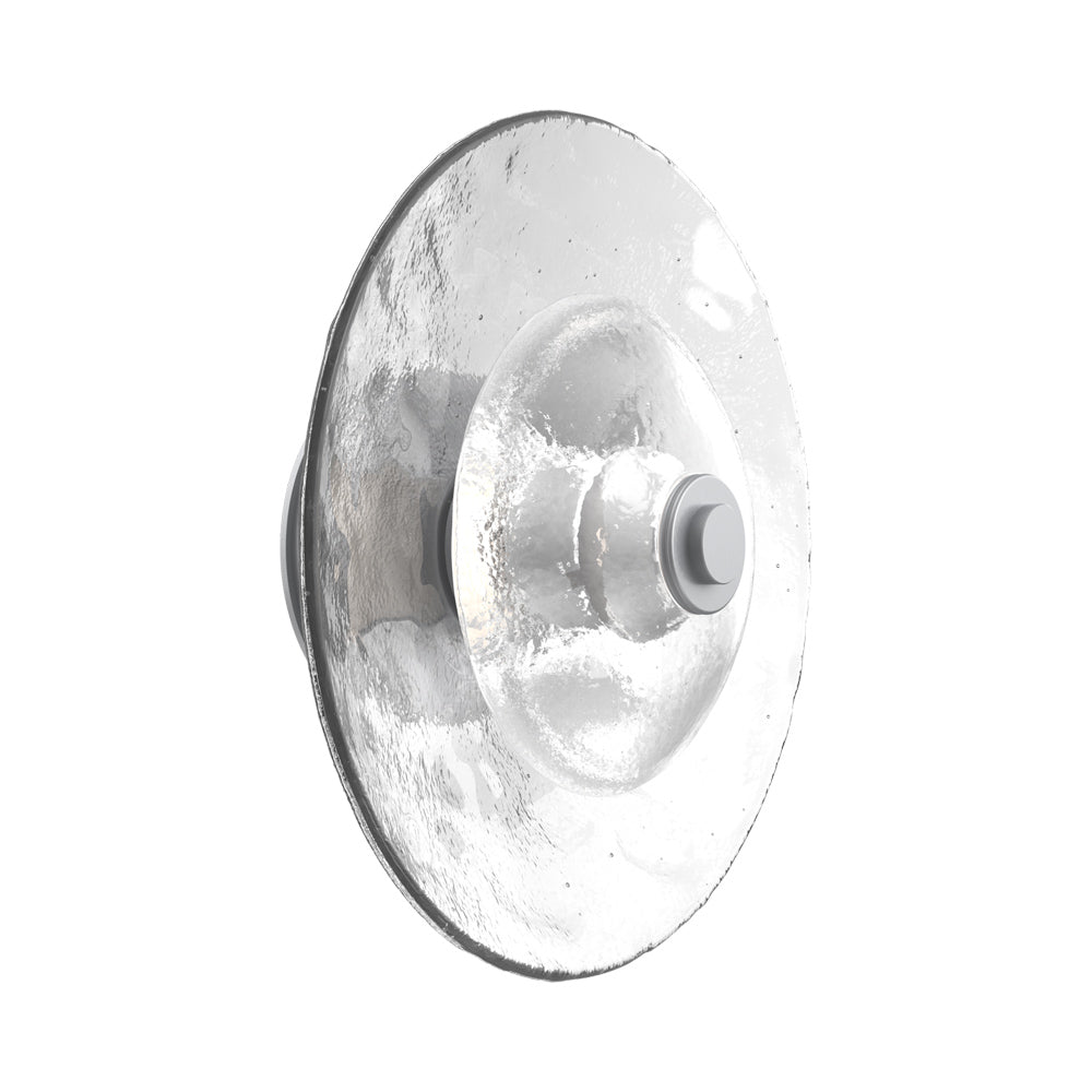 Atmosphere Cirrus LED Ceiling / Wall Light in Classic Silver/Clear Blown Glass (13.9-Inch).