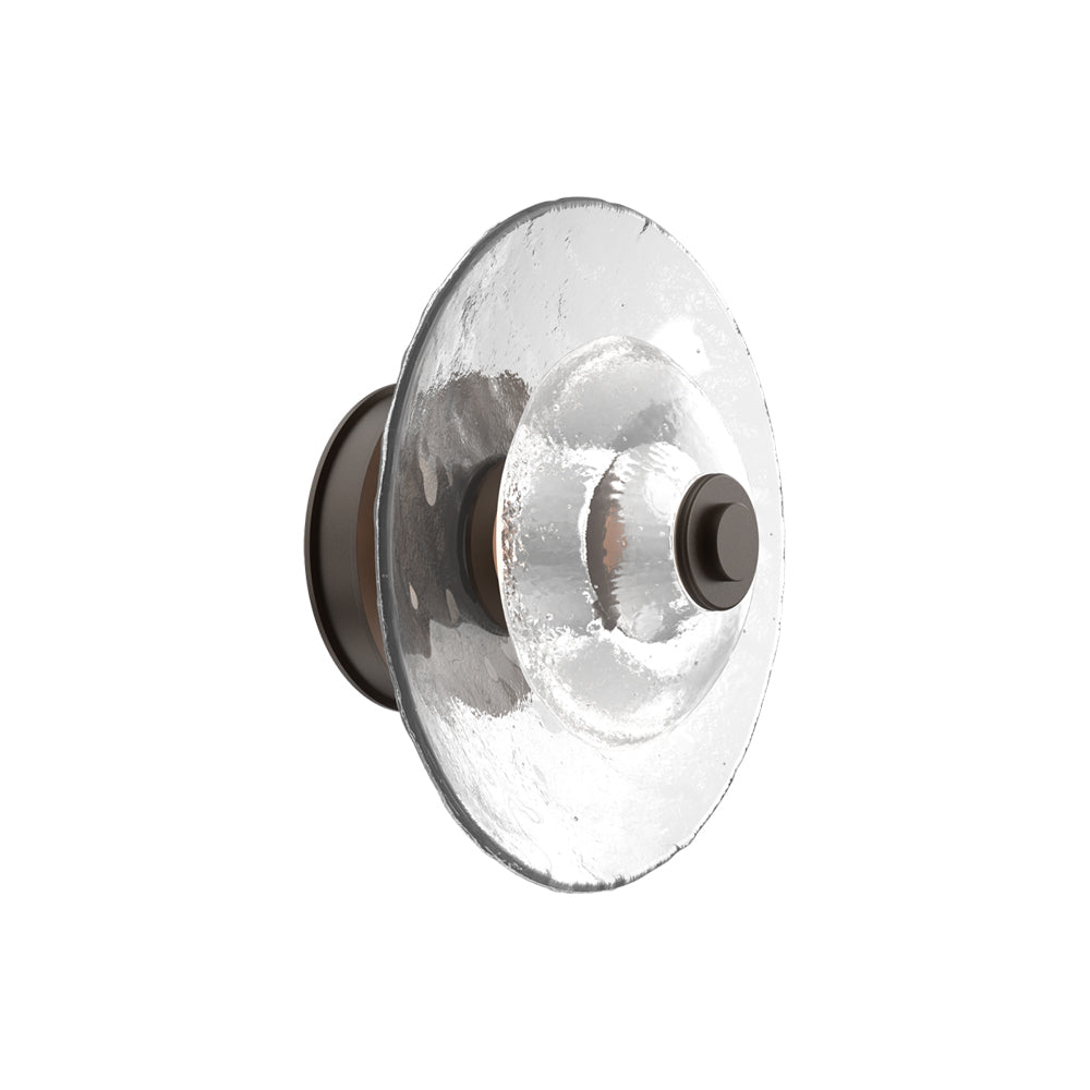 Atmosphere Cirrus LED Ceiling / Wall Light in Flat Bronze/Clear Blown Glass (11.5-Inch).