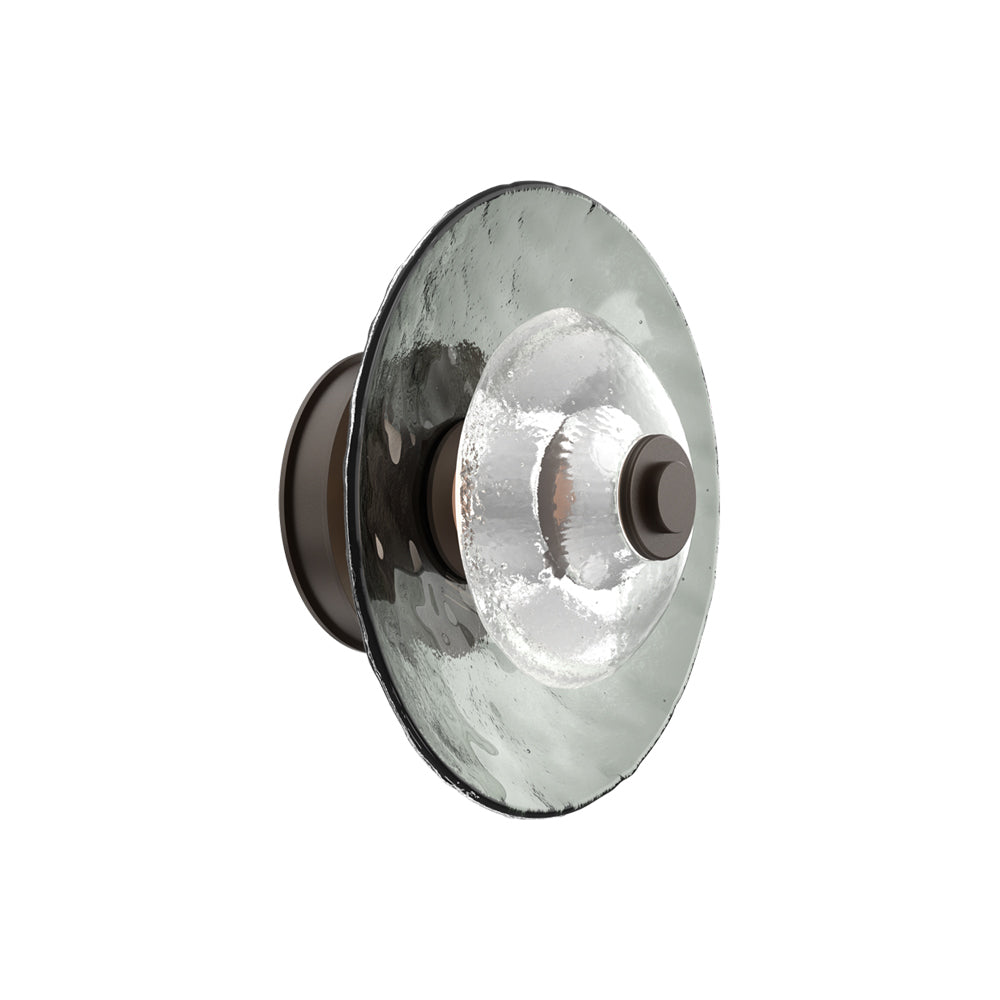 Atmosphere Cirrus LED Ceiling / Wall Light in Flat Bronze/Smoke Blown Glass (11.5-Inch).