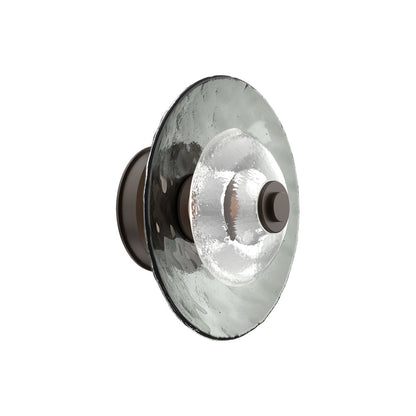 Atmosphere Cirrus LED Ceiling / Wall Light in Flat Bronze/Smoke Blown Glass (11.5-Inch).