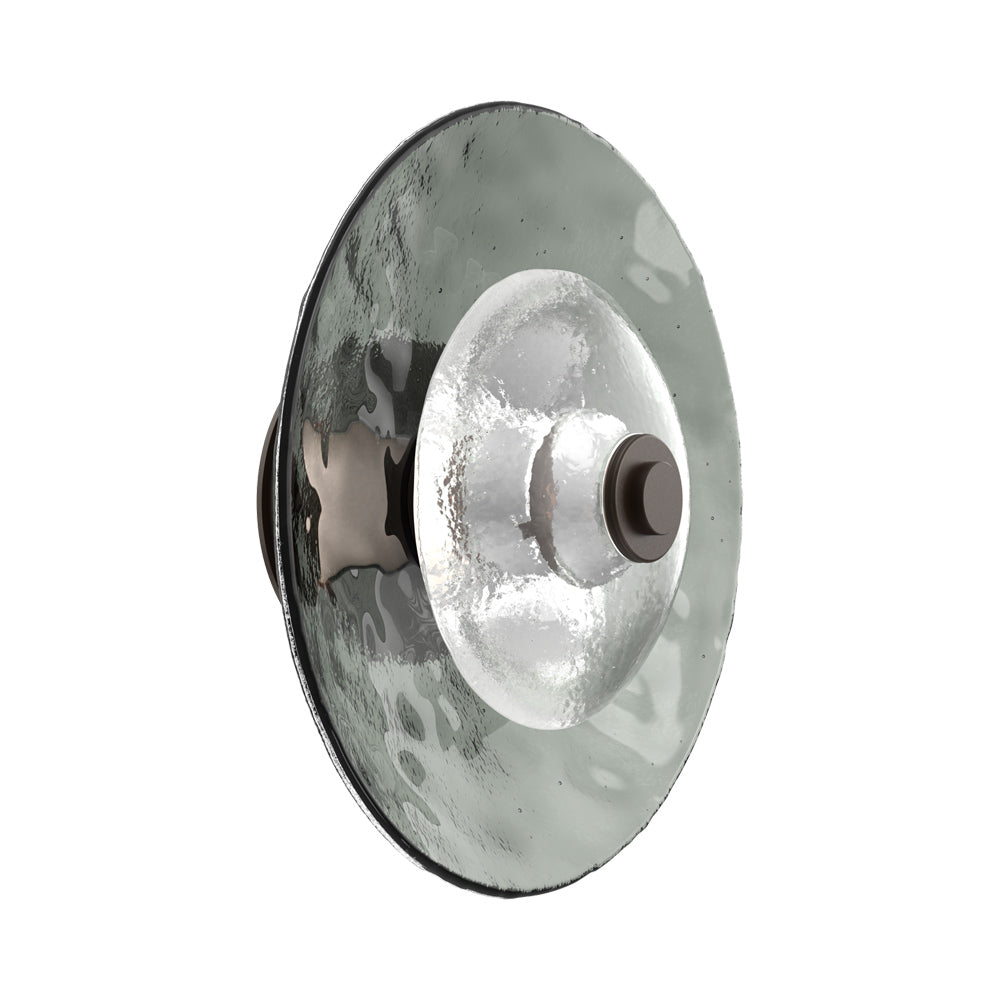 Atmosphere Cirrus LED Ceiling / Wall Light in Flat Bronze/Smoke Blown Glass (13.9-Inch).