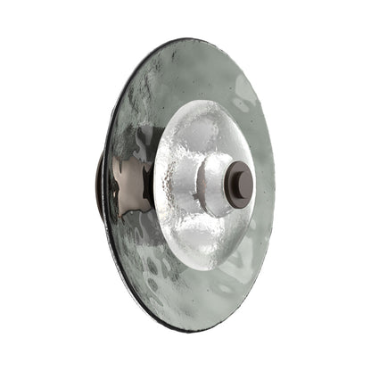 Atmosphere Cirrus LED Ceiling / Wall Light in Flat Bronze/Smoke Blown Glass (13.9-Inch).