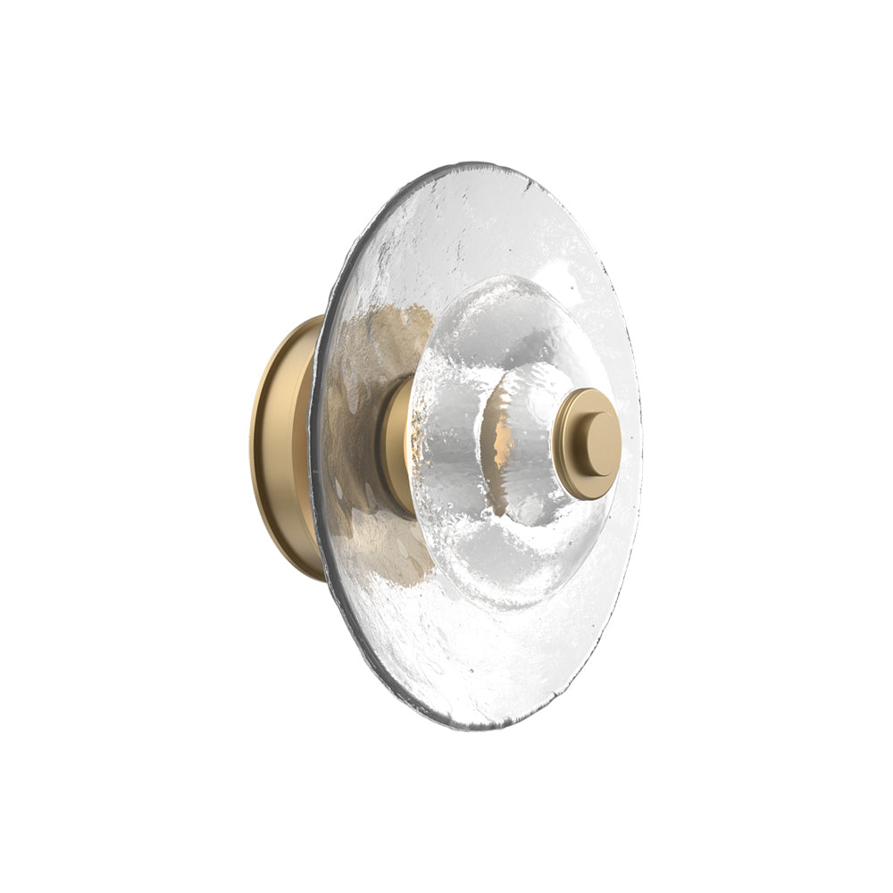 Atmosphere Cirrus LED Ceiling / Wall Light in Gilded Brass/Clear Blown Glass (11.5-Inch).