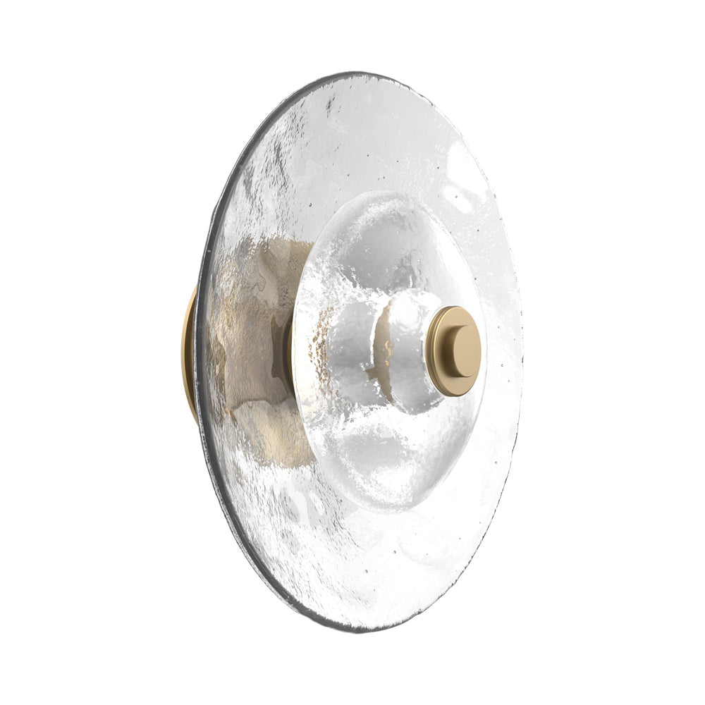 Atmosphere Cirrus LED Ceiling / Wall Light in Gilded Brass/Clear Blown Glass (13.9-Inch).