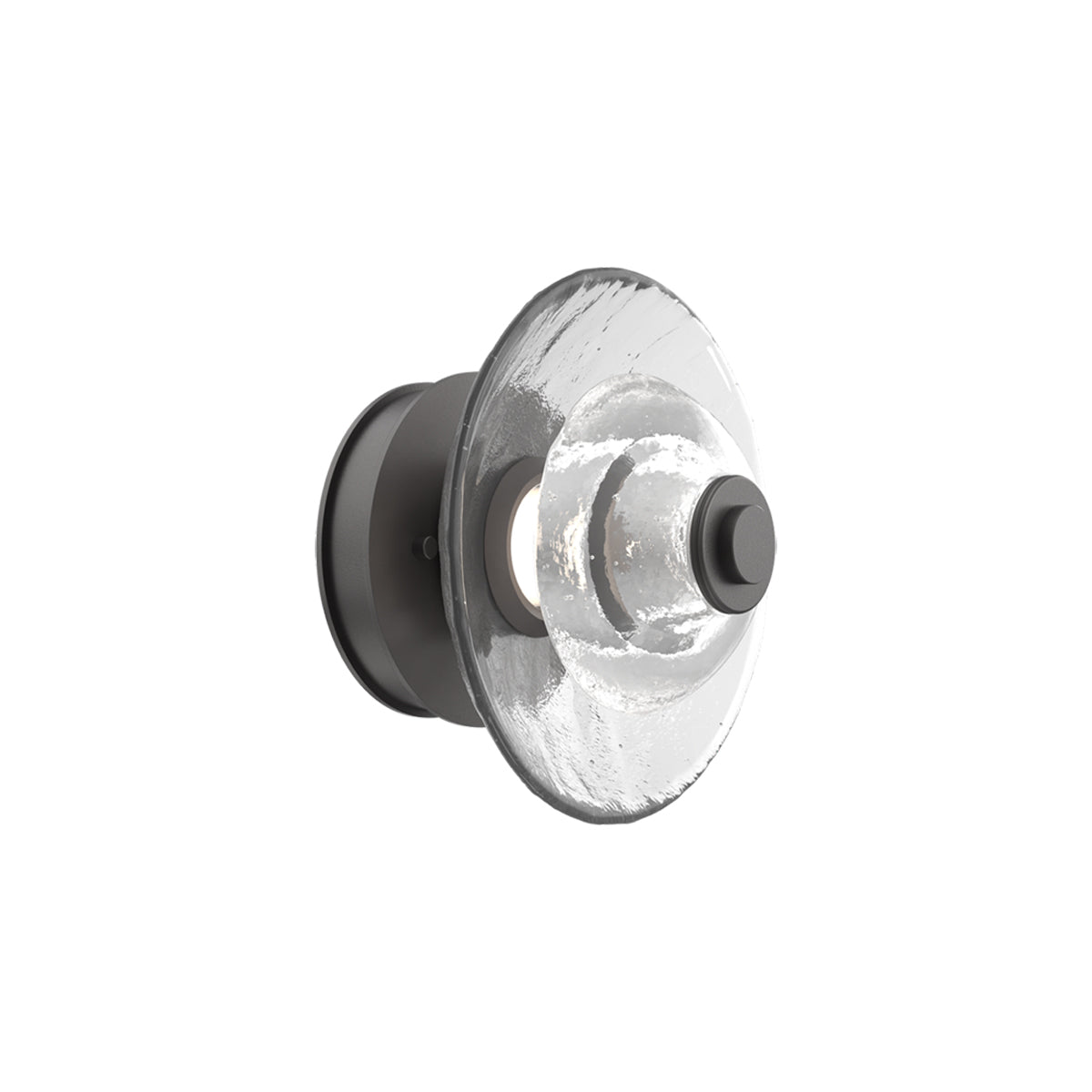 Atmosphere Cirrus LED Ceiling / Wall Light in Graphite/Clear Blown Glass (9-Inch).