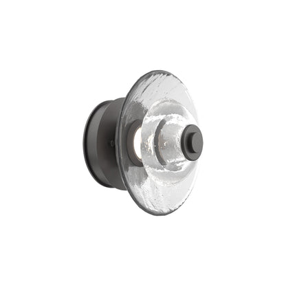 Atmosphere Cirrus LED Ceiling / Wall Light in Graphite/Clear Blown Glass (9-Inch).