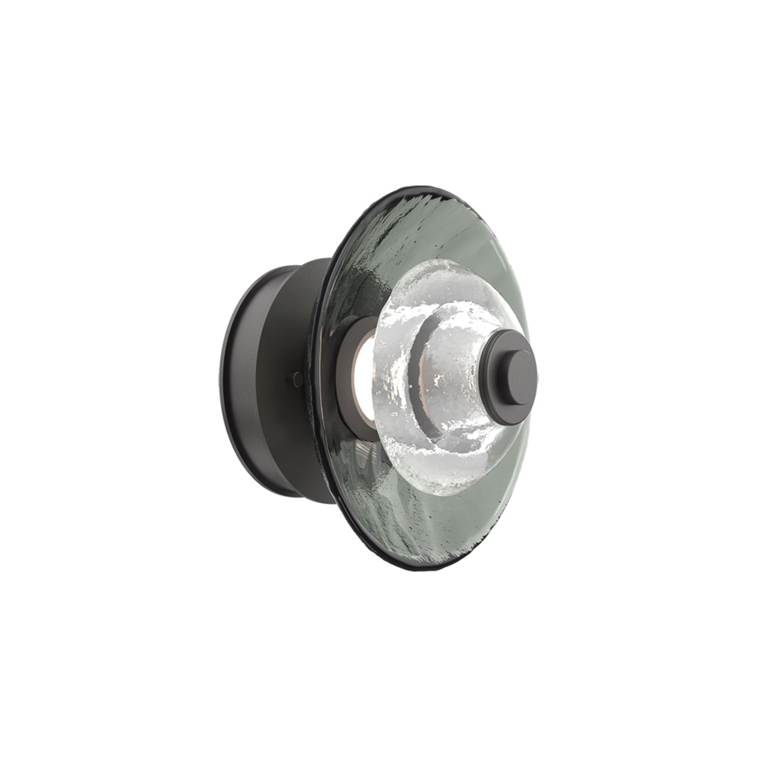 Atmosphere Cirrus LED Ceiling / Wall Light in Graphite/Smoke Blown Glass (9-Inch).