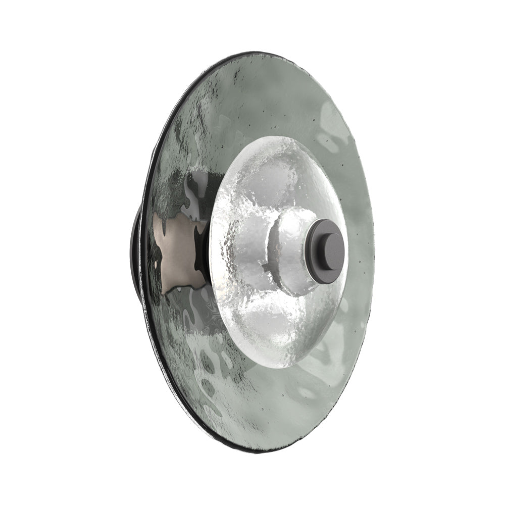 Atmosphere Cirrus LED Ceiling / Wall Light in Graphite/Smoke Blown Glass (13.9-Inch).