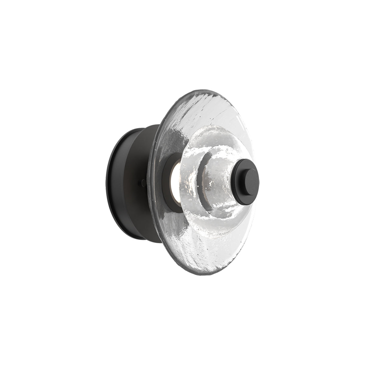 Atmosphere Cirrus LED Ceiling / Wall Light in Matte Black/Clear Blown Glass (9-Inch).