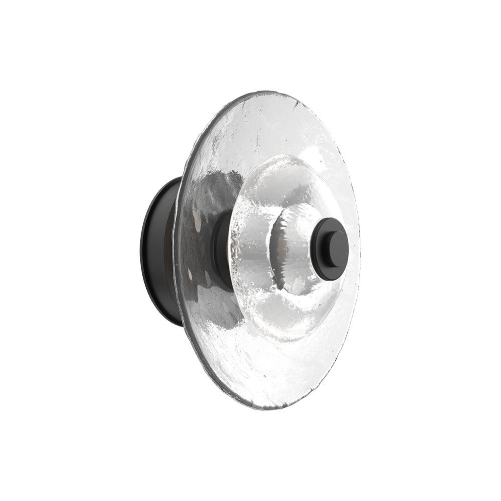 Atmosphere Cirrus LED Ceiling / Wall Light in Matte Black/Clear Blown Glass (11.5-Inch).