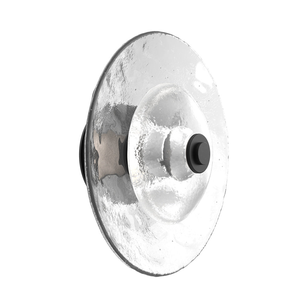 Atmosphere Cirrus LED Ceiling / Wall Light in Matte Black/Clear Blown Glass (13.9-Inch).