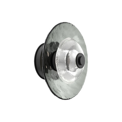 Atmosphere Cirrus LED Ceiling / Wall Light in Matte Black/Smoke Blown Glass (11.5-Inch).
