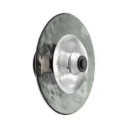Atmosphere Cirrus LED Ceiling / Wall Light in Matte Black/Smoke Blown Glass (13.9-Inch).