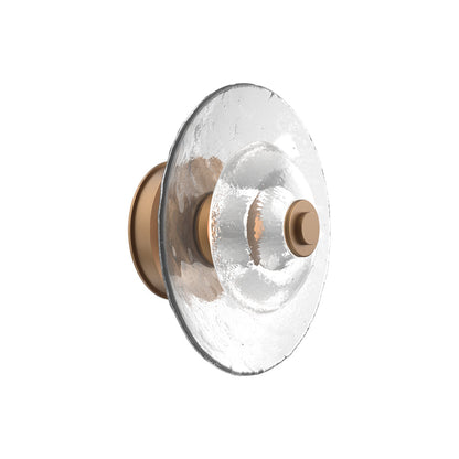 Atmosphere Cirrus LED Ceiling / Wall Light in Novel Brass/Clear Blown Glass (11.5-Inch).