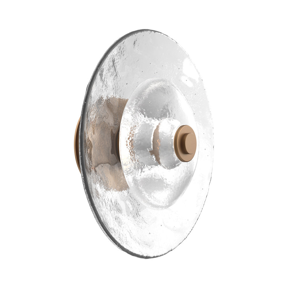 Atmosphere Cirrus LED Ceiling / Wall Light in Novel Brass/Clear Blown Glass (13.9-Inch).