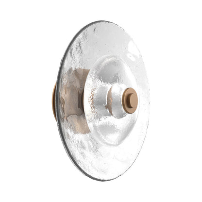 Atmosphere Cirrus LED Ceiling / Wall Light in Novel Brass/Clear Blown Glass (13.9-Inch).