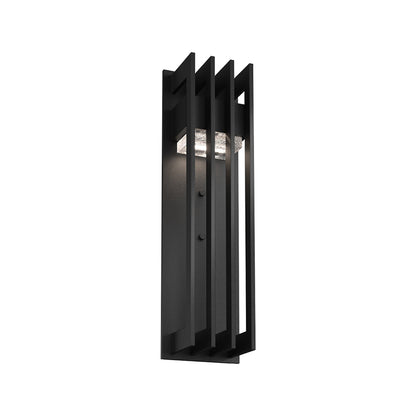 Avenue Outdoor LED Wall Light in Textured Black (18-Inch).