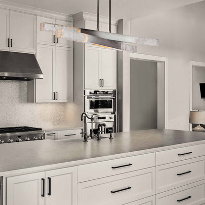 Axis LED Linear Pendant Light in kitchen.