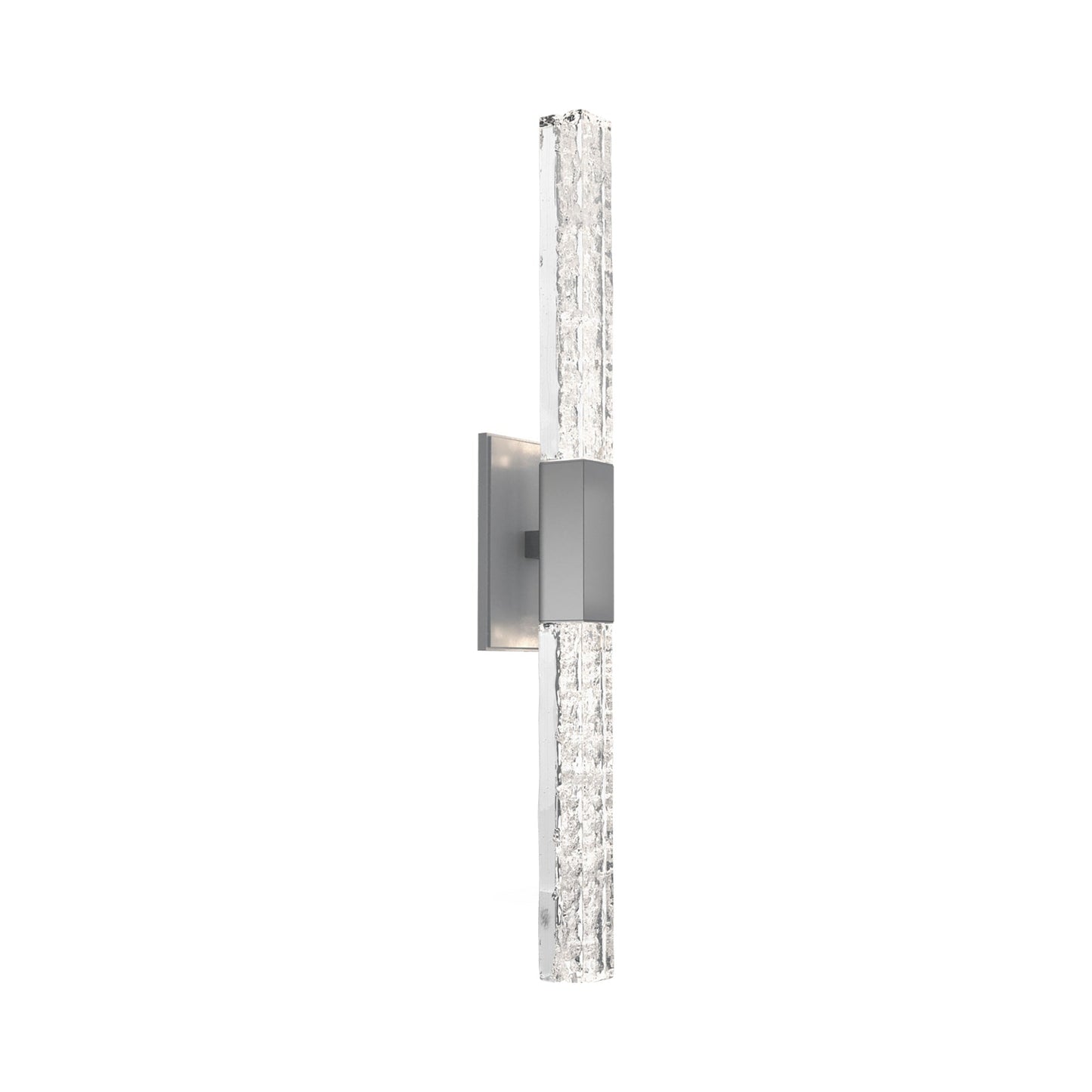 Axis Double LED Wall Light in Classic Silver.
