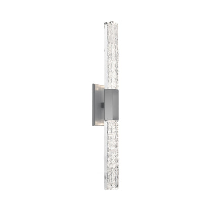 Axis Double LED Wall Light in Classic Silver.