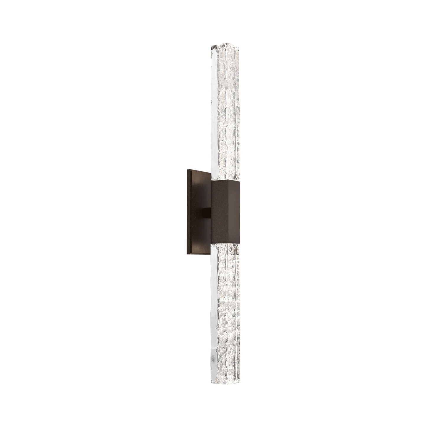 Axis Double LED Wall Light in Flat Bronze.