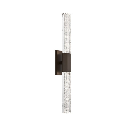 Axis Double LED Wall Light in Flat Bronze.