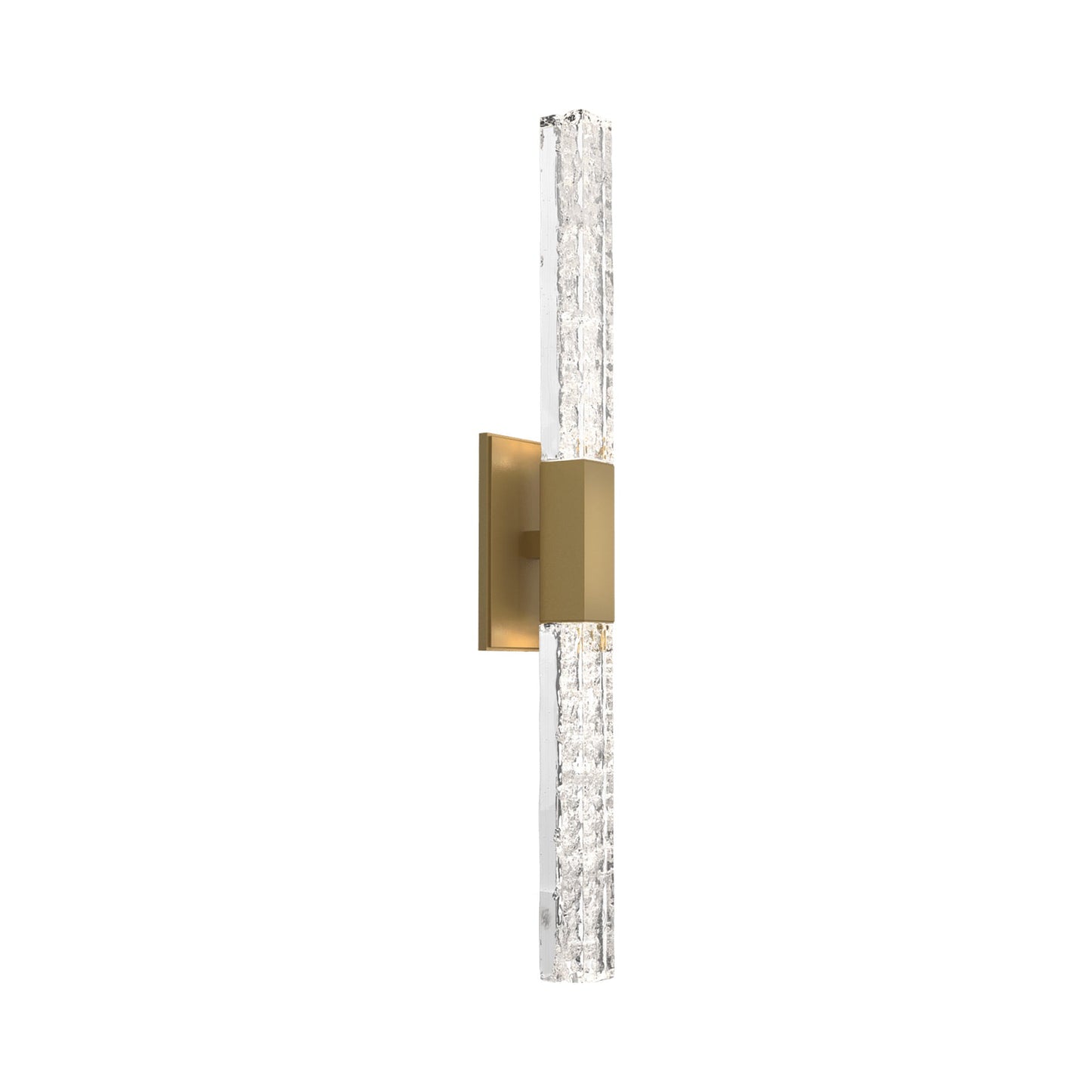 Axis Double LED Wall Light in Gilded Brass.