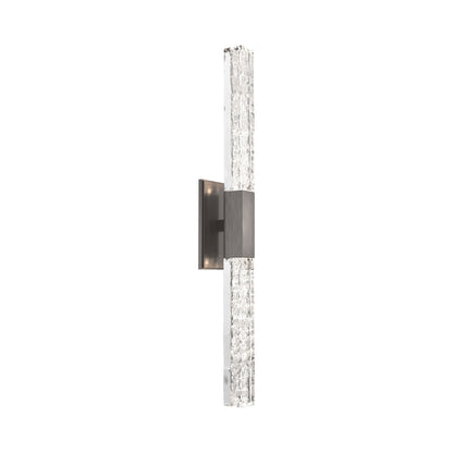 Axis Double LED Wall Light in Gunmetal.