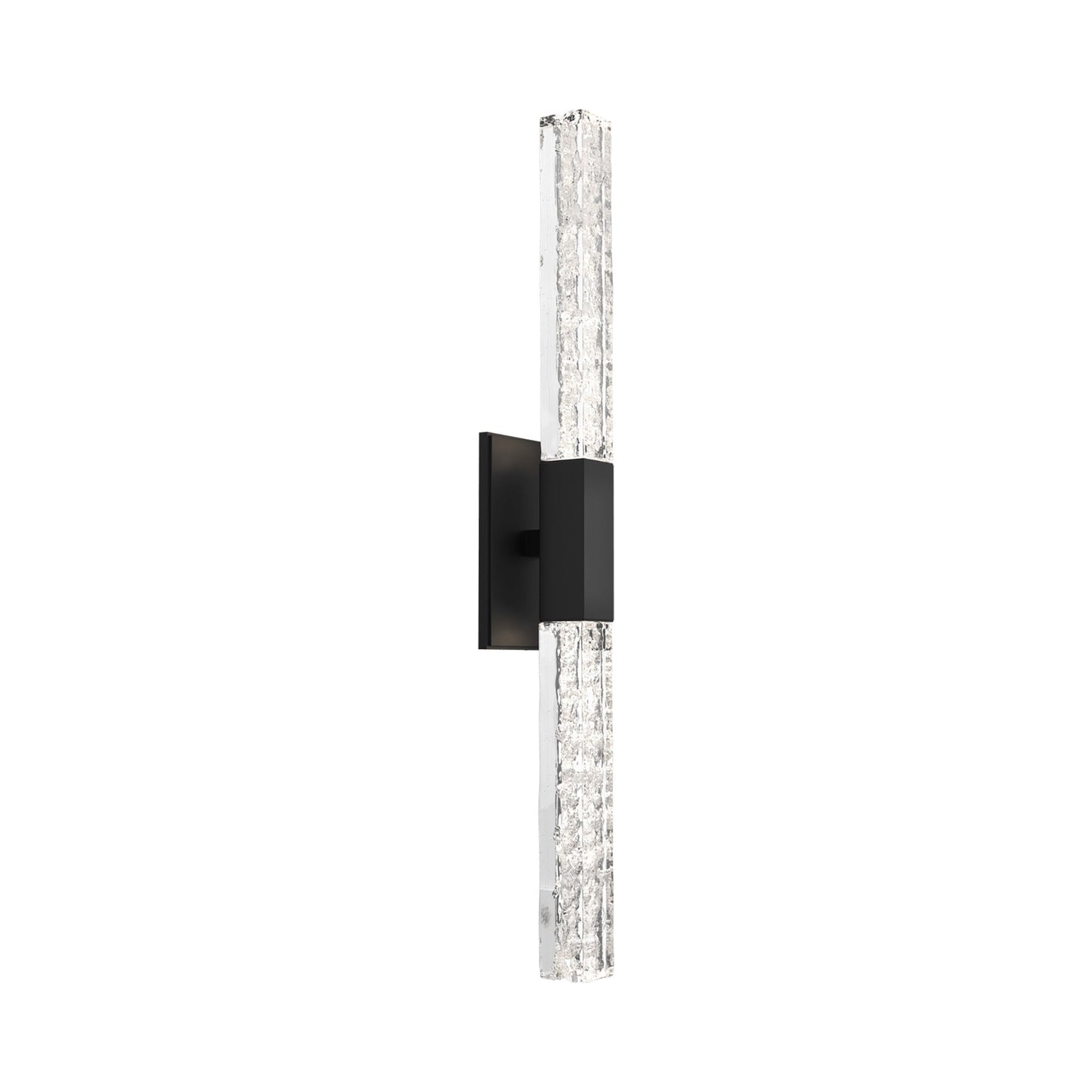 Axis Double LED Wall Light in Matte Black.