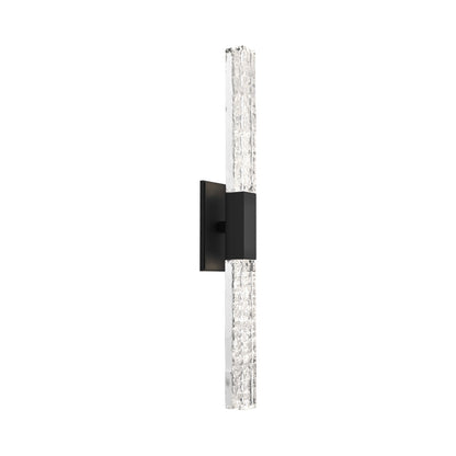 Axis Double LED Wall Light in Matte Black.