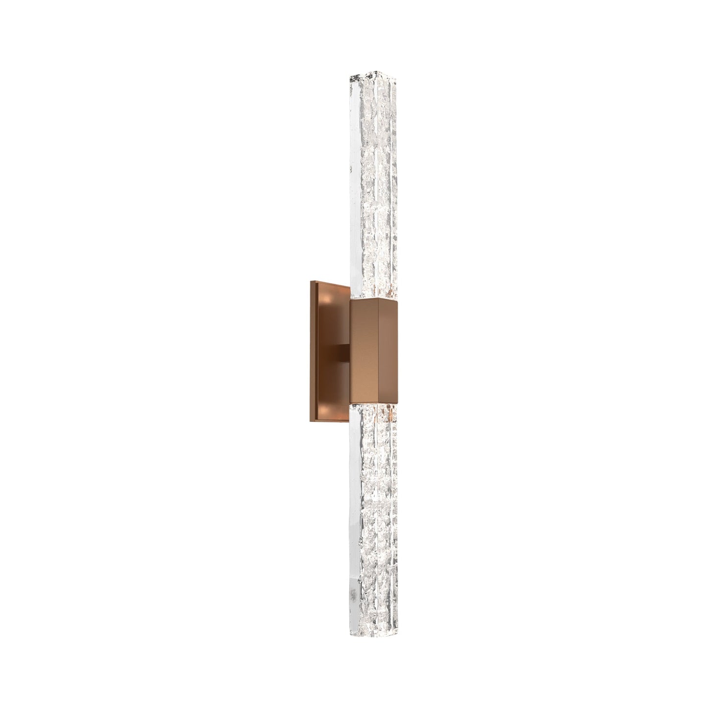 Axis Double LED Wall Light in Novel Brass.