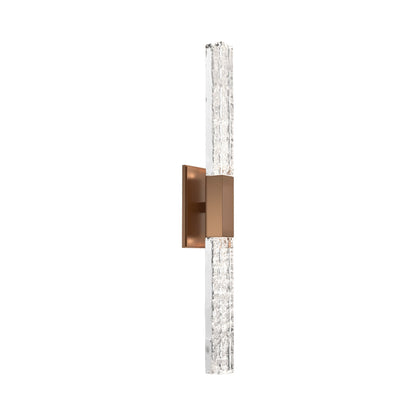 Axis Double LED Wall Light in Novel Brass.