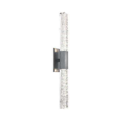 Axis Double LED Wall Light in Satin Nickel.