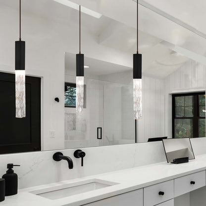 Axis LED Pendant Light in bathroom.