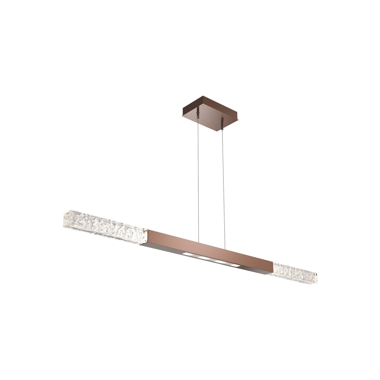 Axis Moda Linear LED Chandelier in Burnished Bronze (48.1-Inch).