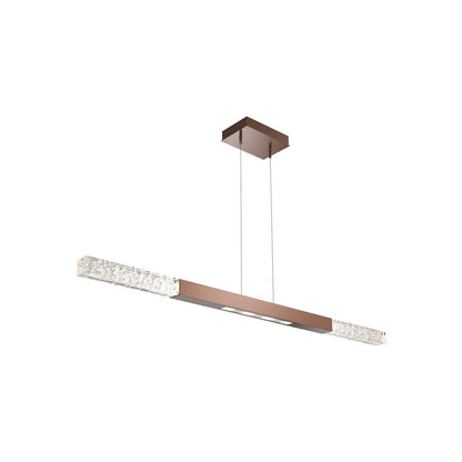 Axis Moda Linear LED Chandelier in Burnished Bronze (48.1-Inch).