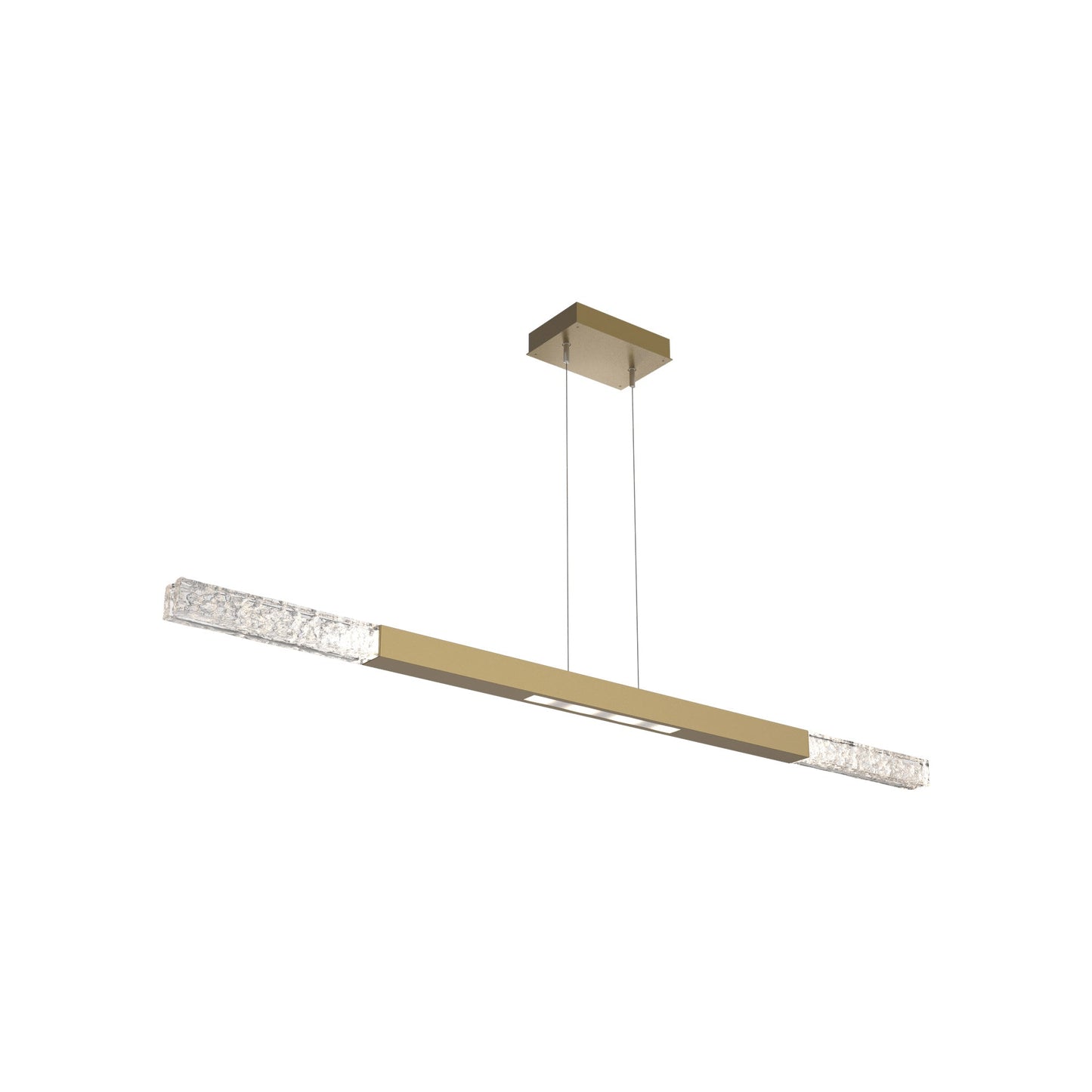 Axis Moda Linear LED Chandelier in Gilded Brass (62.1-Inch).