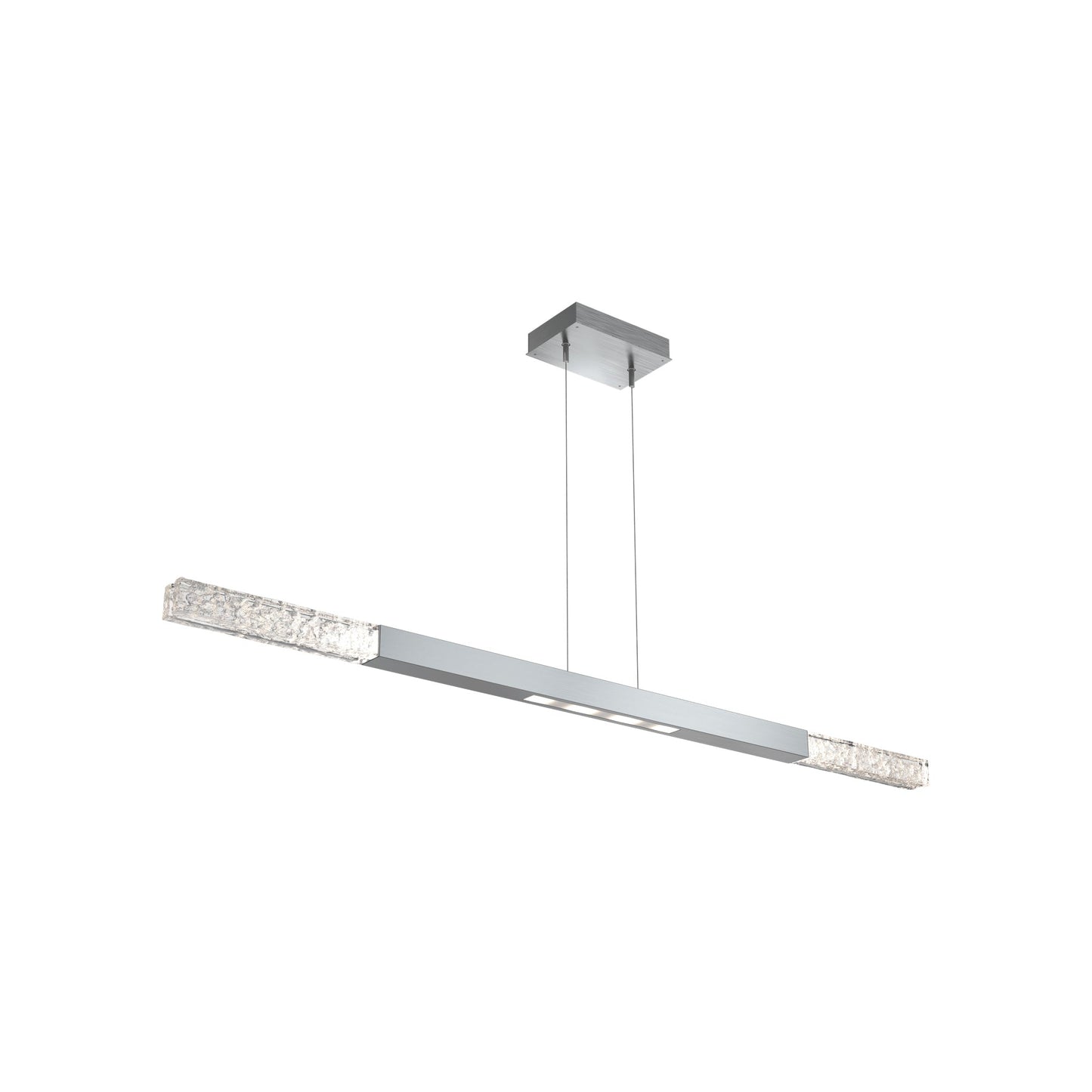 Axis Moda Linear LED Chandelier in Satin Nickel (62.1-Inch).
