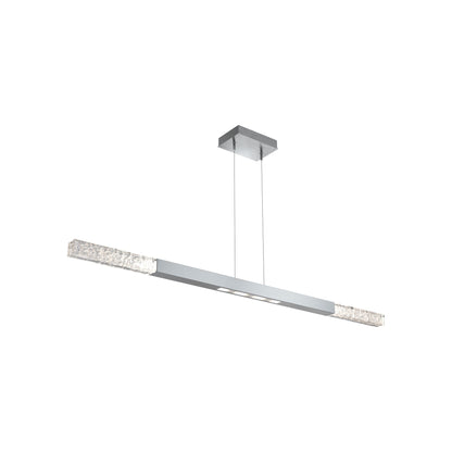 Axis Moda Linear LED Chandelier in Satin Nickel (62.1-Inch).