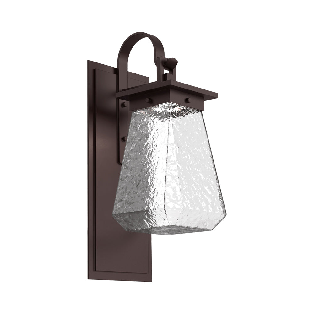 Beacon Outdoor LED Wall Light with Shepherd's Hook in Statuary Bronze.