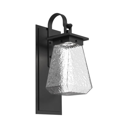 Beacon Outdoor LED Wall Light with Shepherd's Hook in Textured Black.