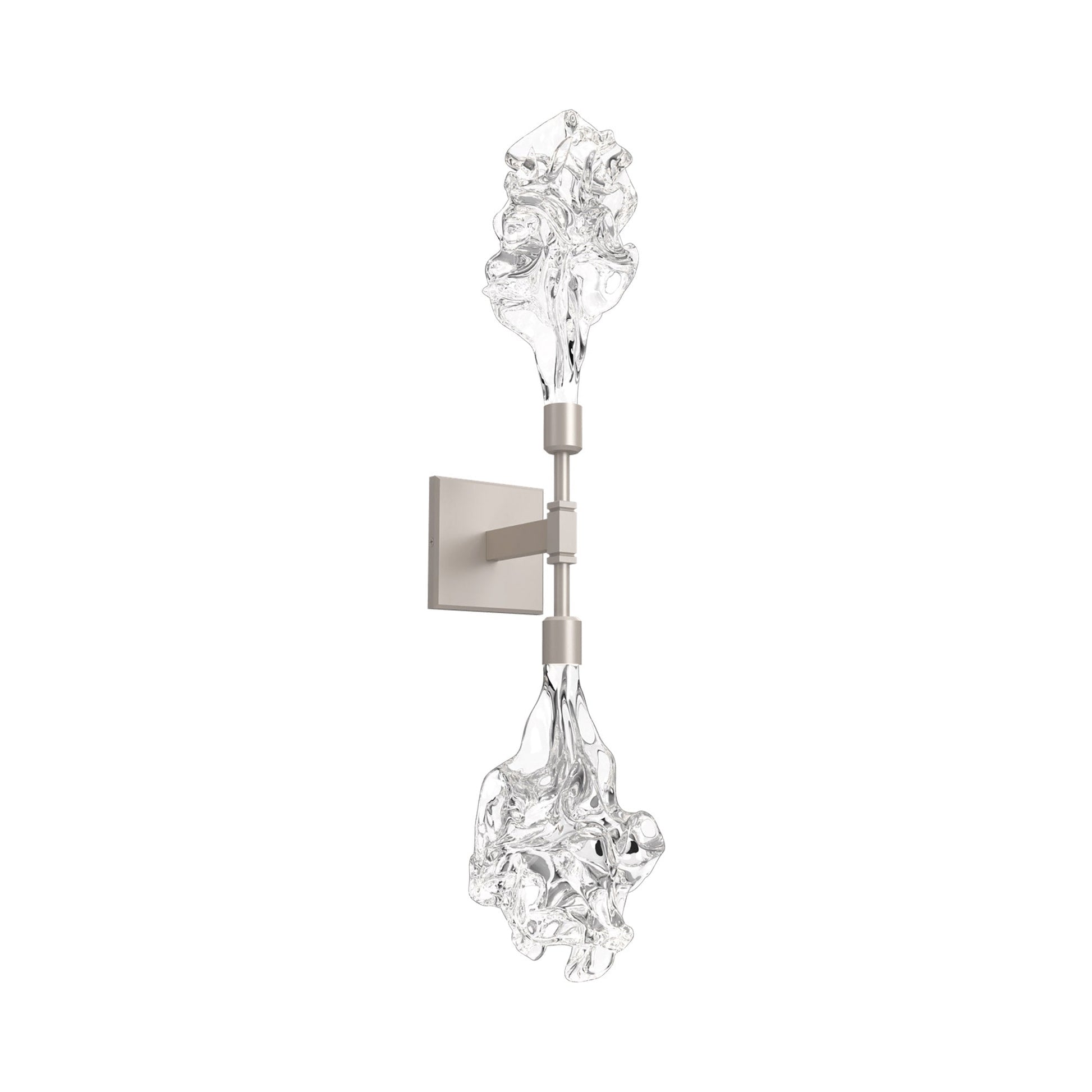 Blossom Double LED Wall Light in Beige Silver.