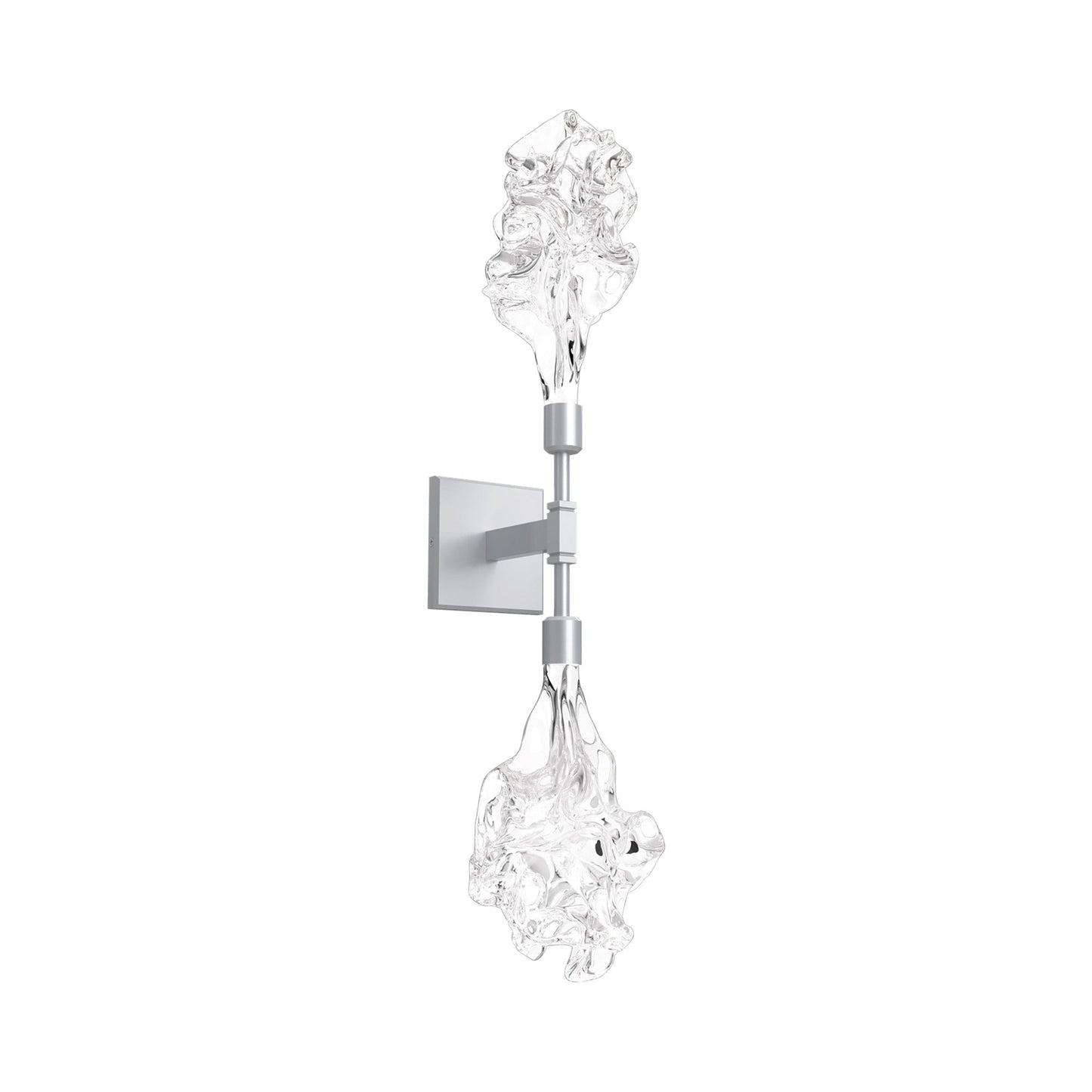 Blossom Double LED Wall Light in Classic Silver.