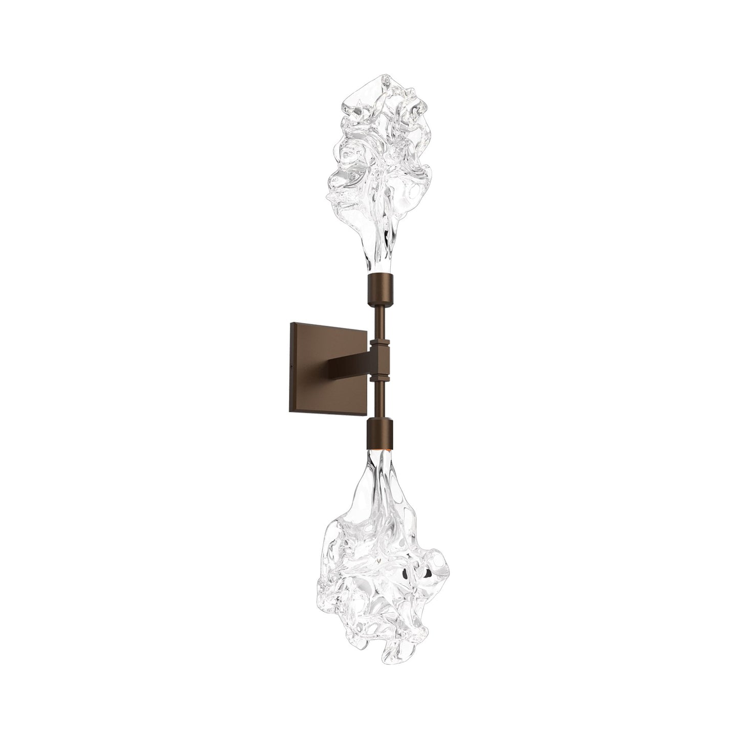 Blossom Double LED Wall Light in Flat Bronze.