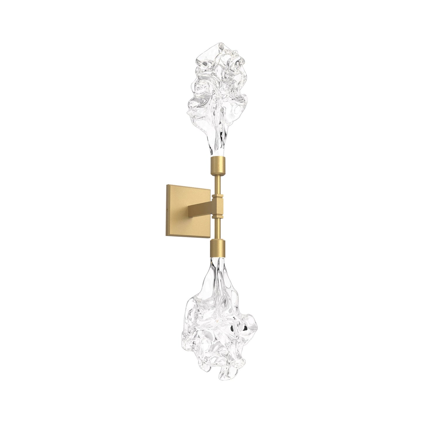 Blossom Double LED Wall Light in Gilded Brass.