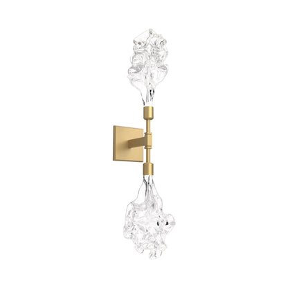Blossom Double LED Wall Light in Gilded Brass.
