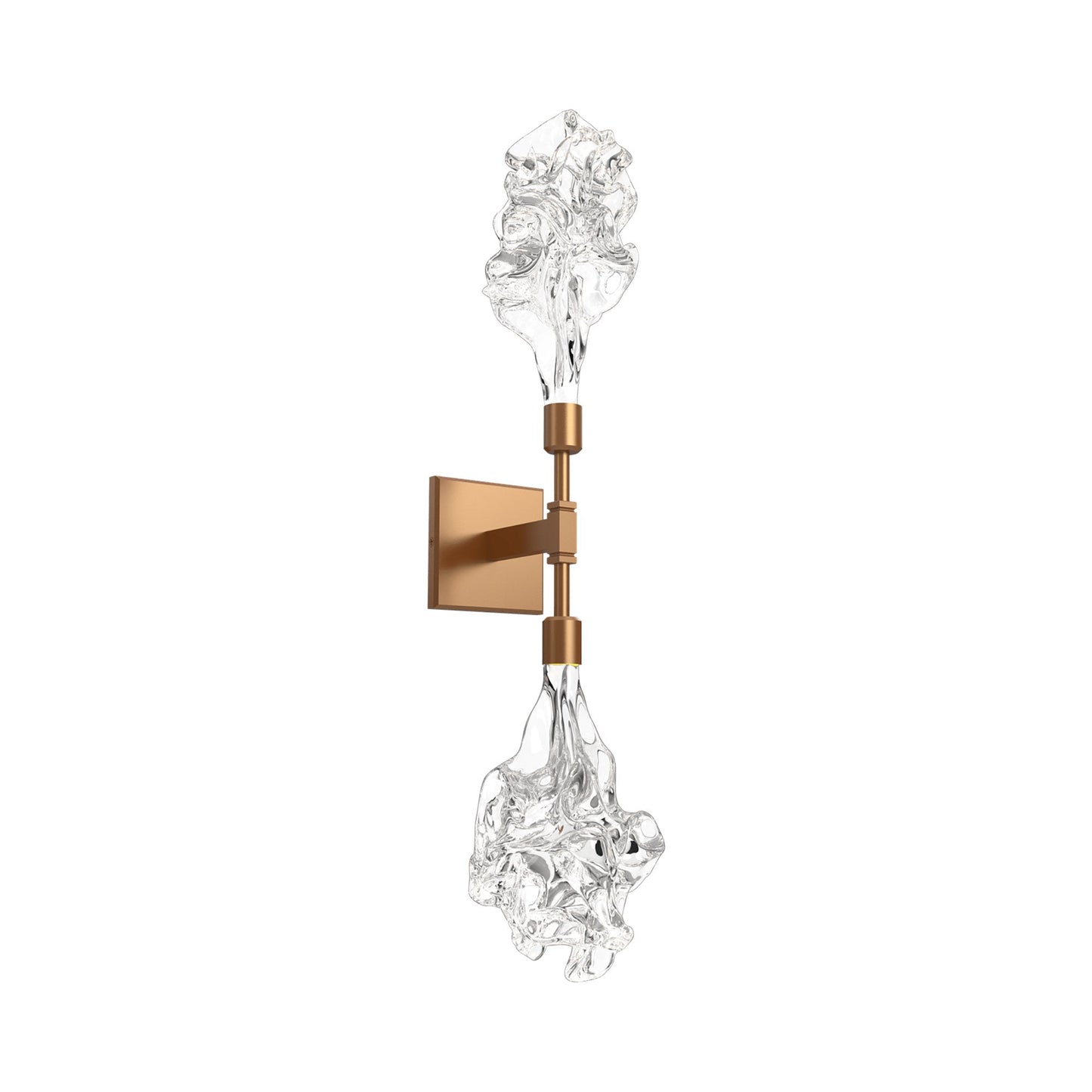 Blossom Double LED Wall Light in Novel Brass.