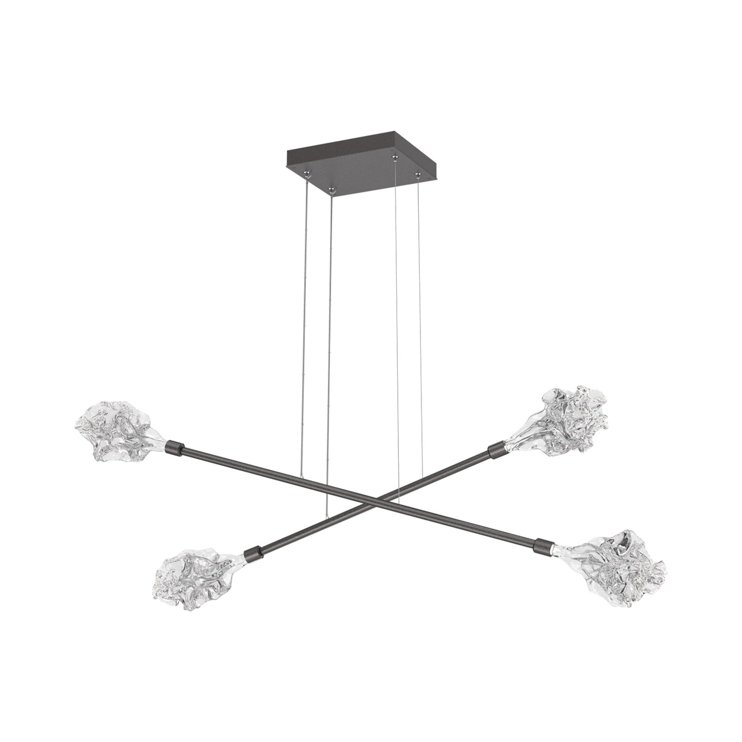 Blossom Double Moda Linear LED Chandelier in Graphite.
