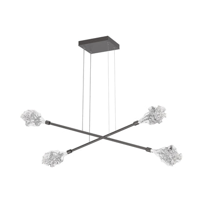 Blossom Double Moda Linear LED Chandelier in Graphite.