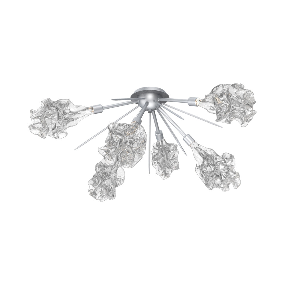 Blossom Starburst LED Flush Mount Ceiling Light in Classic Silver.
